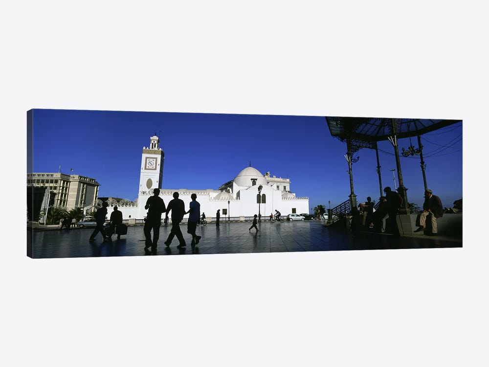 Tourists walking in front of a mosque, Jamaa-El-Jedid, Algiers, Algeria #2 by Panoramic Images 1-piece Canvas Art