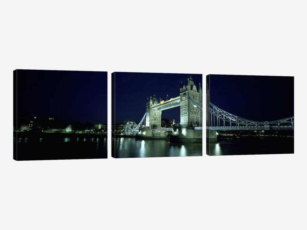 Bridge across a river, Tower Bridge, Thames River, London, England by Panoramic Images 3-piece Art Print