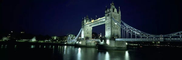 London: Bridge across a river, Tower Bridge, Thames River, London, England by Panoramic Images