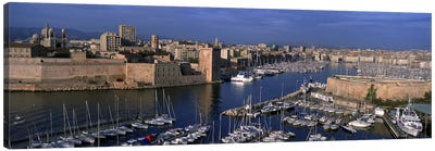 Old Port, Marseille, Provence-Alpes-Cote d'Azur, France Canvas Art Print - Provence