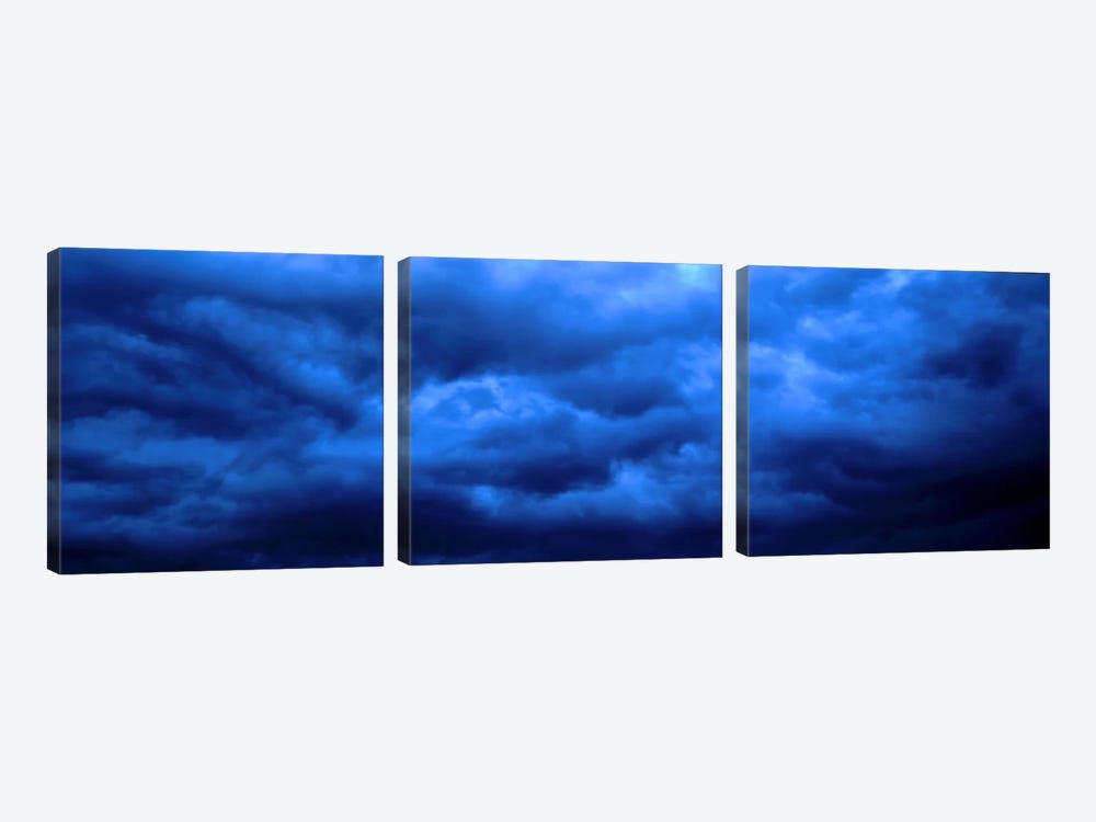 Dramatic Blue Clouds by Panoramic Images 3-piece Canvas Wall Art