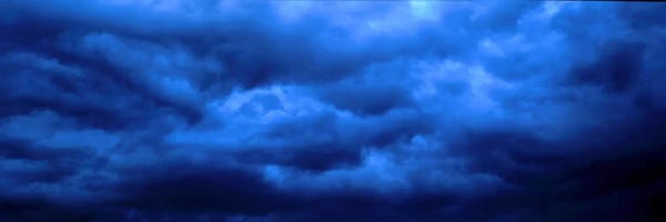 Blue: Dramatic Blue Clouds by Panoramic Images