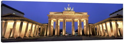 An Illuminated Brandenburg Gate, Berlin, Germany Canvas Art Print - The Brandenburg Gate