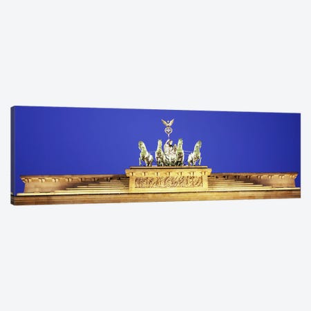High section view of a gate, Brandenburg Gate, Berlin, Germany Canvas Print #PIM5563} by Panoramic Images Art Print