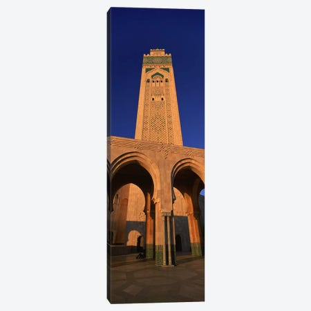 Low angle view of the tower of a mosque, Hassan II Mosque, Casablanca, Morocco Canvas Print #PIM5565} by Panoramic Images Canvas Artwork