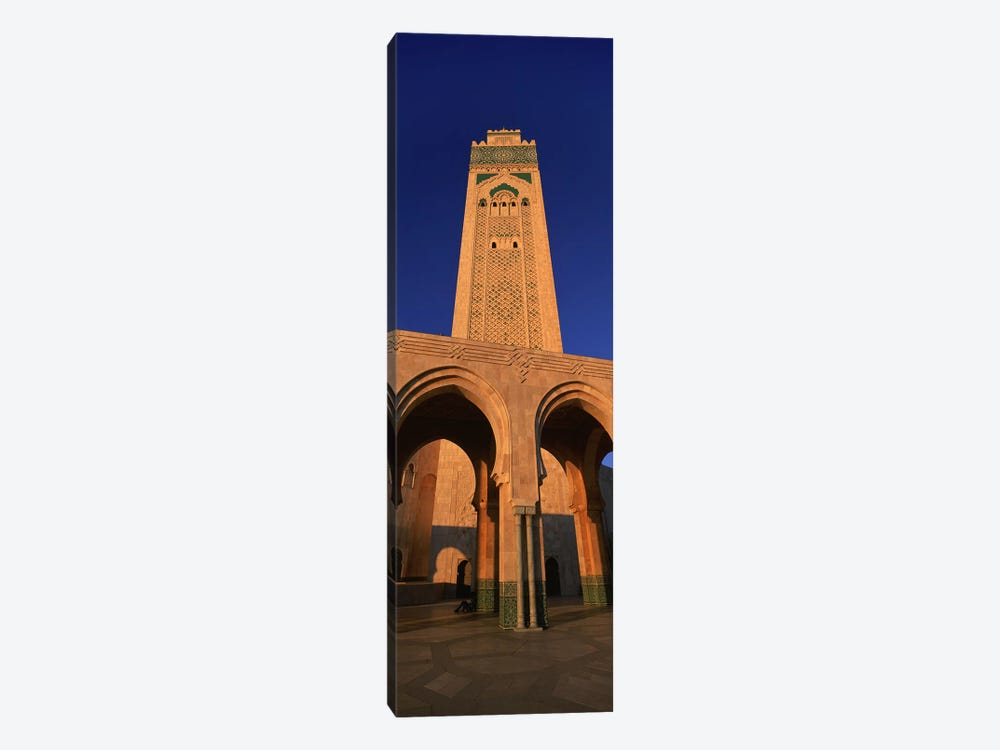 Low angle view of the tower of a mosque, Hassan II Mosque, Casablanca, Morocco by Panoramic Images 1-piece Art Print