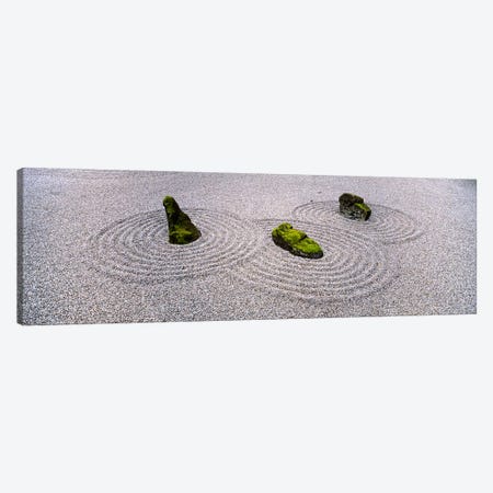 High angle view of moss on three stones in a Zen garden, Washington Park, Portland, Oregon, USA Canvas Print #PIM5577} by Panoramic Images Canvas Art Print