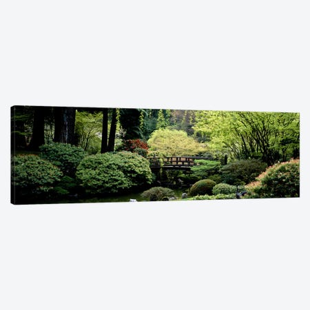 Panoramic view of a garden, Japanese Garden, Washington Park, Portland, Oregon Canvas Print #PIM5579} by Panoramic Images Canvas Art