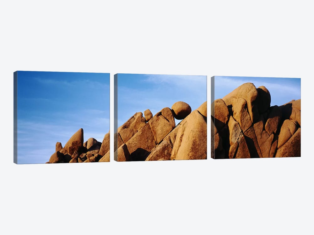 Close-up Of Giant Marbles Rock Formation, Joshua Tree National Park, California, USA by Panoramic Images 3-piece Canvas Print