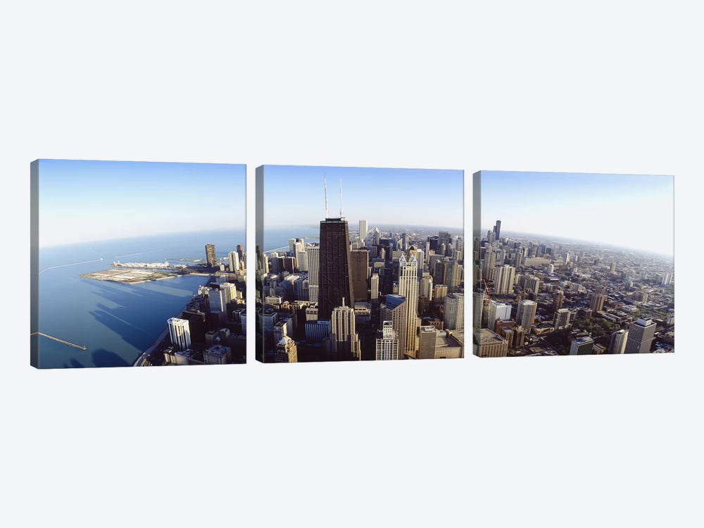 Aerial view of a city, Chicago, Illinois, USA #2 by Panoramic Images 3-piece Canvas Artwork