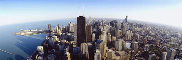 Chicago Skylines: Aerial view of a city, Chicago, Illinois, USA #2 by Panoramic Images