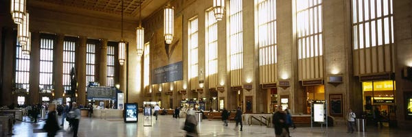Pennsylvania: Group of people at a station, Philadelphia, Pennsylvania, USA by Panoramic Images