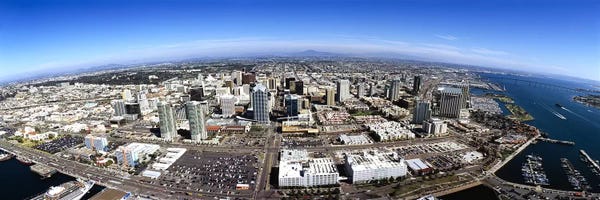 San Diego: Aerial view of a city, San Diego, California, USA by Panoramic Images
