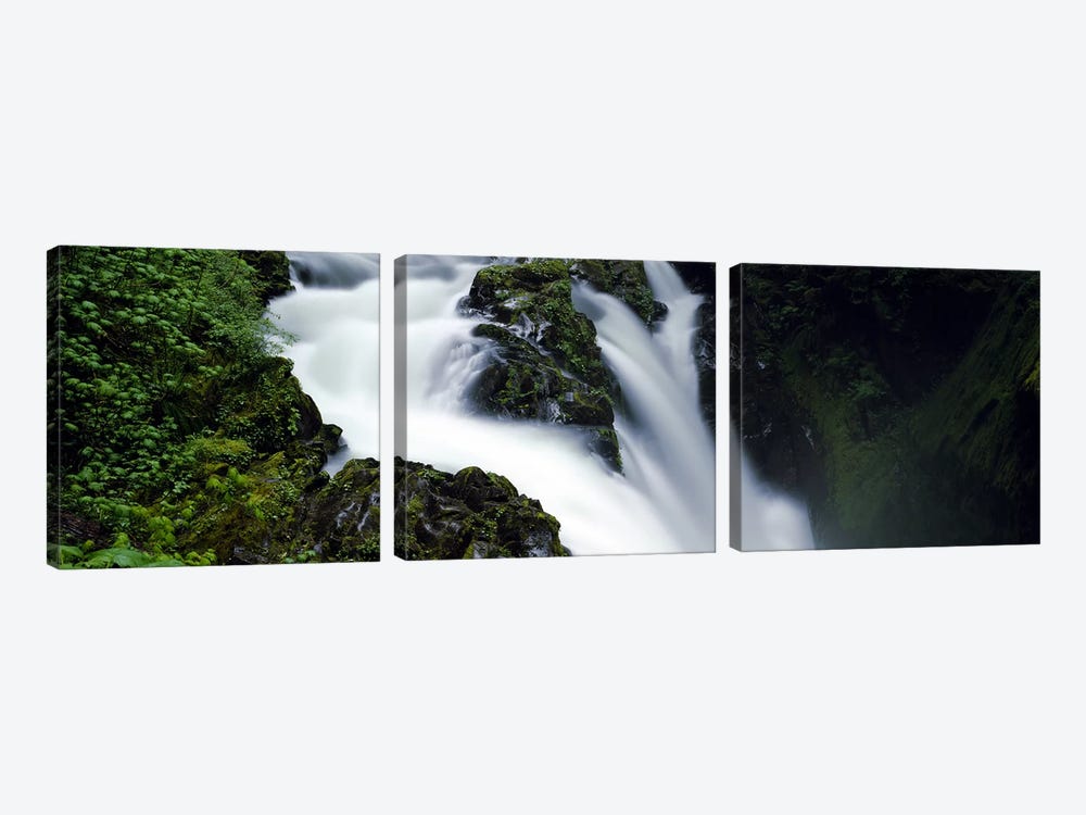 High angle view of a waterfall, Sol Duc Falls, Olympic National Park, Washington State, USA by Panoramic Images 3-piece Canvas Print