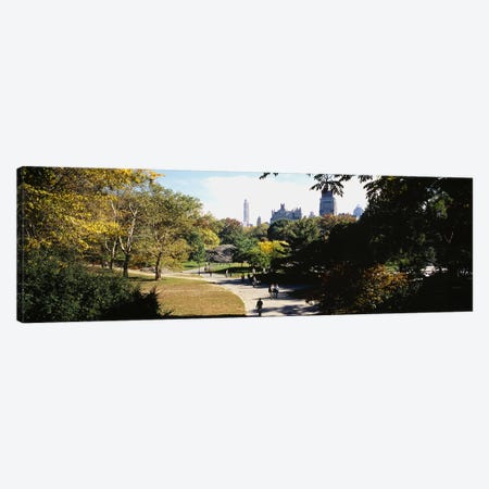High angle view of a group of people walking in a park, Central Park, Manhattan, New York City, New York State, USA Canvas Print #PIM5593} by Panoramic Images Canvas Art