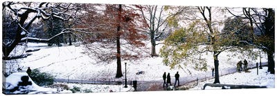 High angle view of a group of people in a park, Central Park, Manhattan, New York City, New York, USA Canvas Art Print - Central Park