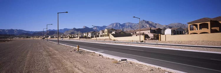 Houses in a row along a road, Las Vegas, Nevada, USA