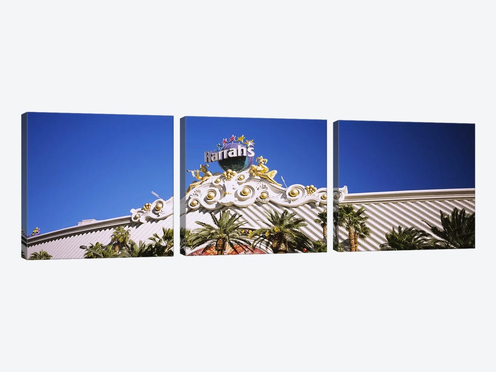 Low angle view of a building, Harrah's Hotel, Las Vegas, Nevada, USA by Panoramic Images 3-piece Canvas Art Print