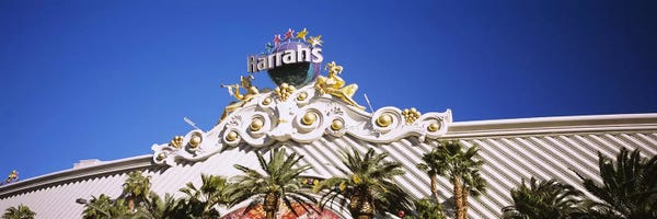 Las Vegas: Low angle view of a building, Harrah's Hotel, Las Vegas, Nevada, USA by Panoramic Images