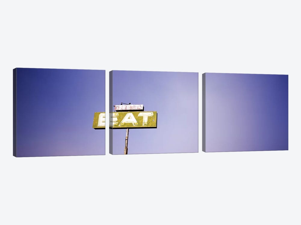 Old Roadside "EAT" Signage Along Highway 395, California, USA by Panoramic Images 3-piece Canvas Artwork