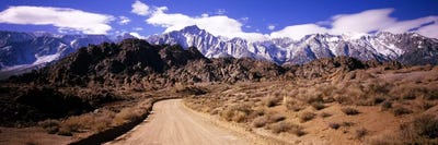 Mountainside Dirt Road Near Lone Pine Peak, Sierra Nevada, California, USA by Panoramic Images framed canvas print