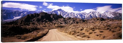Mountainside Dirt Road Near Lone Pine Peak, Sierra Nevada, California, USA Canvas Art Print - Sierra Nevada Art