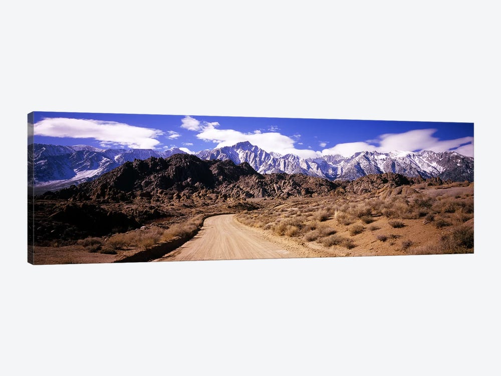 Mountainside Dirt Road Near Lone Pine Peak, Sierra Nevada, California, USA by Panoramic Images 1-piece Canvas Artwork