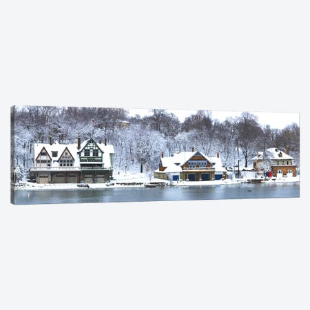 Boathouse Row at the waterfront, Schuylkill River, Philadelphia, Pennsylvania, USA Canvas Print #PIM5621} by Panoramic Images Canvas Art