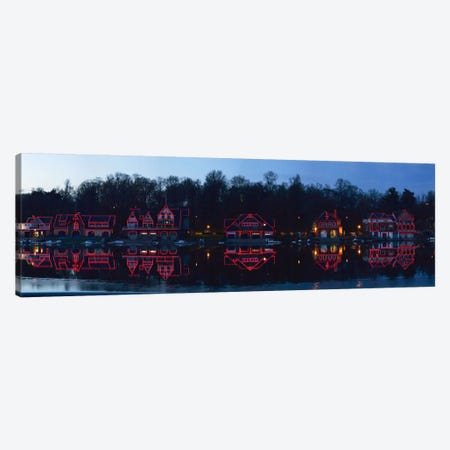 Boathouse at the waterfront, Schuylkill River, Philadelphia, Pennsylvania, USA Canvas Print #PIM5626} by Panoramic Images Canvas Art Print