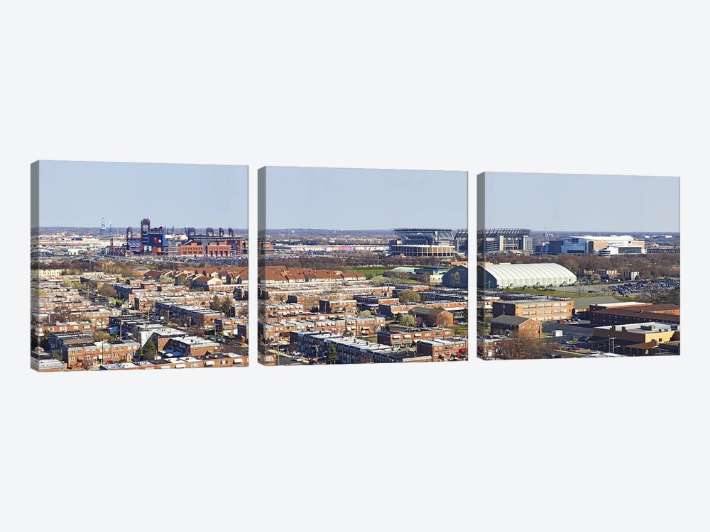 High angle view of a baseball stadium in a city, Eagles Stadium, Philadelphia, Pennsylvania, USA by Panoramic Images 3-piece Art Print