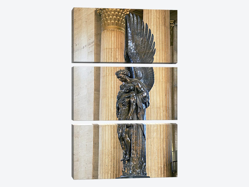 Close-up of a war memorial statue at a railroad station, 30th Street Station, Philadelphia, Pennsylvania, USA by Panoramic Images 3-piece Art Print