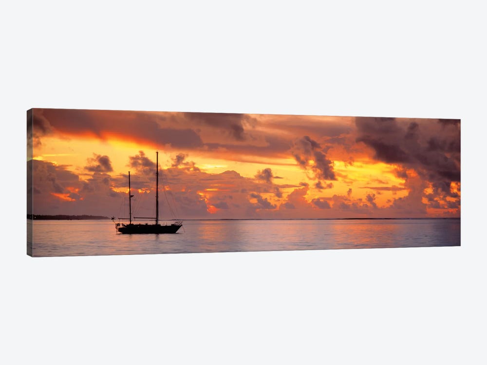 Boat at sunset  by Panoramic Images 1-piece Canvas Art