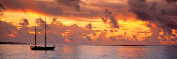 Panoramic Images: Boat at sunset  by Panoramic Images