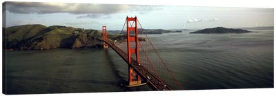 Bridge over a bay, Golden Gate Bridge, San Francisco, California, USA #2 Canvas Art Print - San Francisco Art