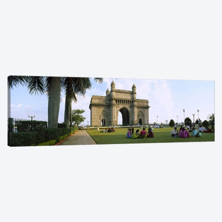 Tourist in front of a monument, Gateway Of India, Mumbai, Maharashtra, India Canvas Print #PIM5649} by Panoramic Images Canvas Art