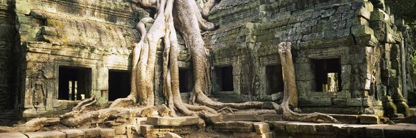 Ancient Ruins: Old ruins of a building, Angkor Wat, Cambodia by Panoramic Images