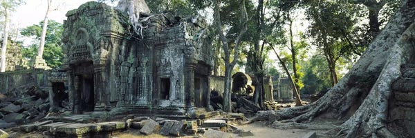 Ancient Ruins: Old ruins of a building, Angkor Wat, Cambodia #2 by Panoramic Images