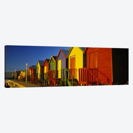 Beach huts in a row, St James, Cape Town, South Africa Canvas Print #PIM5665} by Panoramic Images Canvas Art Print