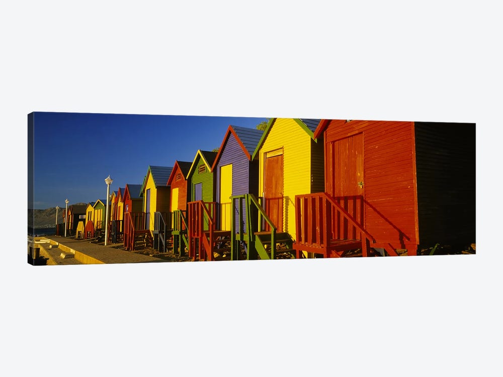 Beach huts in a row, St James, Cape Town, South Africa by Panoramic Images 1-piece Canvas Print