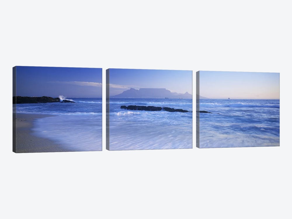 Distant View Of Table Mountain, Cape Town, Western Cape, South Africa by Panoramic Images 3-piece Canvas Art