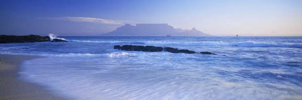Waves: Distant View Of Table Mountain, Cape Town, Western Cape, South Africa by Panoramic Images