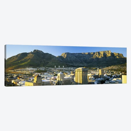 Table Mountain With A High-Angle View Of Cape Town, Western Cape, South Africa Canvas Print #PIM5669} by Panoramic Images Canvas Artwork