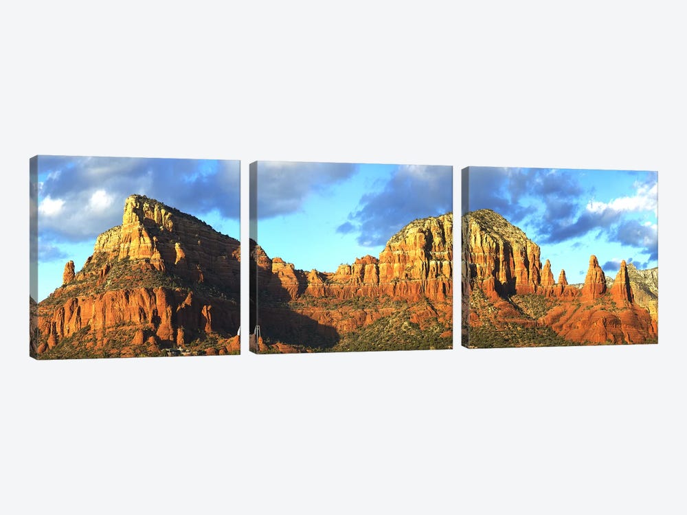 Chapel on rock formations, Chapel Of The Holy Cross, Sedona, Arizona, USA by Panoramic Images 3-piece Art Print