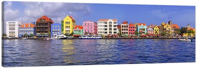 Waterfront Property, Willemstad Harbour, Curacao, Lesser Antilles Canvas Art Print - House Art