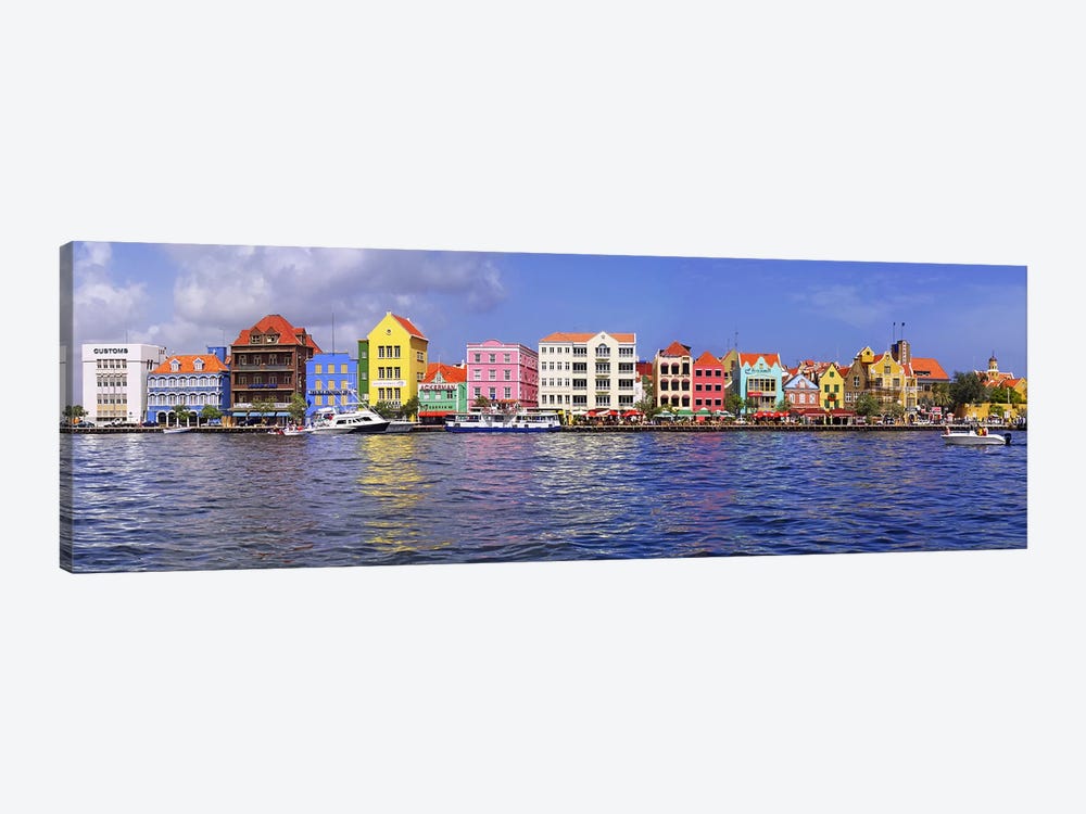 Waterfront Property, Willemstad Harbour, Curacao, Lesser Antilles by Panoramic Images 1-piece Canvas Artwork