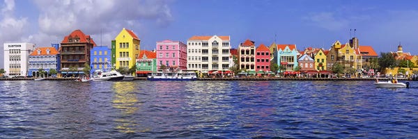 Houses: Waterfront Property, Willemstad Harbour, Curacao, Lesser Antilles by Panoramic Images