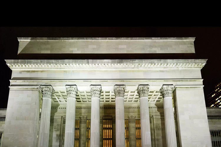 Low angle view of a building, 30th Street Station, Schuylkill River, Philadelphia, Pennsylvania, USA