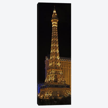 Replica of the Eiffel Tower lit up at night, Paris Las Vegas, Las Vegas, Nevada, USA Canvas Print #PIM5699} by Panoramic Images Canvas Art Print