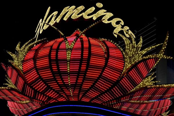 High section view of a casino, Flamingo Casino, Las Vegas, Nevada, USA