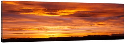 Sky at sunset, Daniels Park, Denver, Colorado, USA Canvas Art Print - Denver